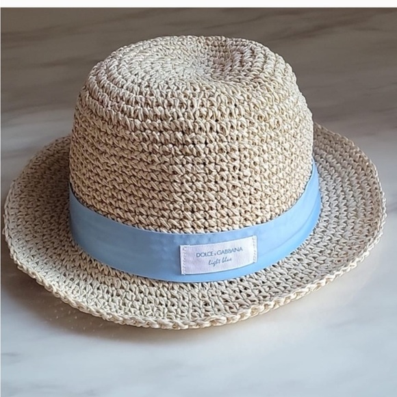 Dolce Gabbana Straw Hat with Blue Band - Picture 4 of 7